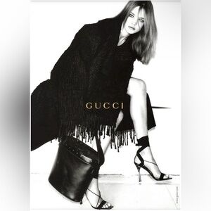 Gucci Grosgrain Ribbon mother of pearl heels by Tom Ford 2002 collection sz.37.5